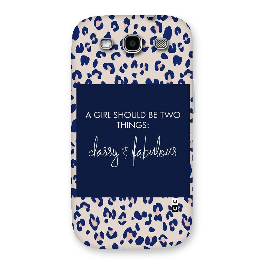Classy and Fabulous Back Case for Galaxy S3