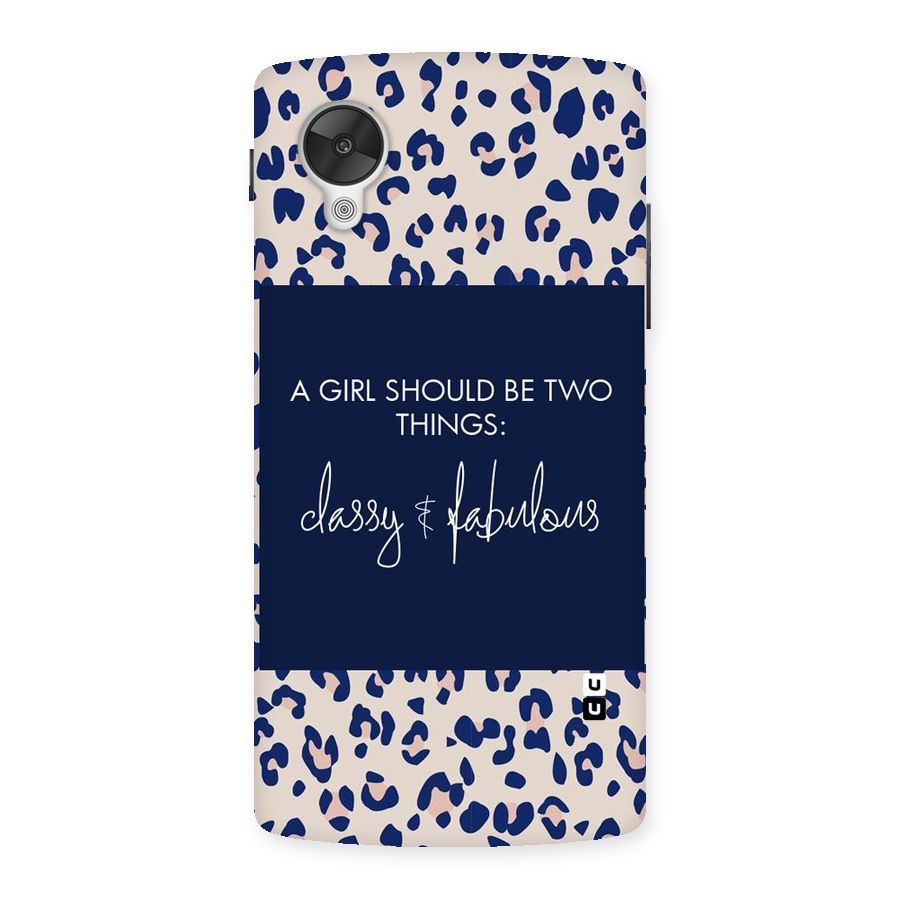 Classy and Fabulous Back Case for Google Nexsus 5