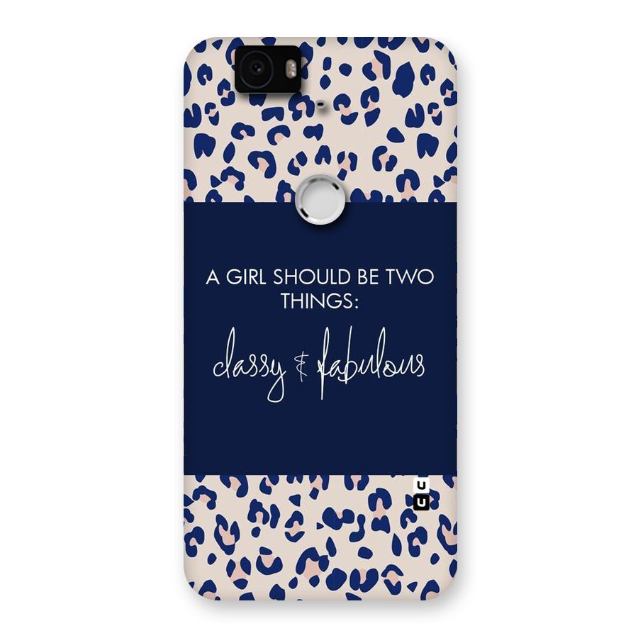 Classy and Fabulous Back Case for Google Nexus-6P