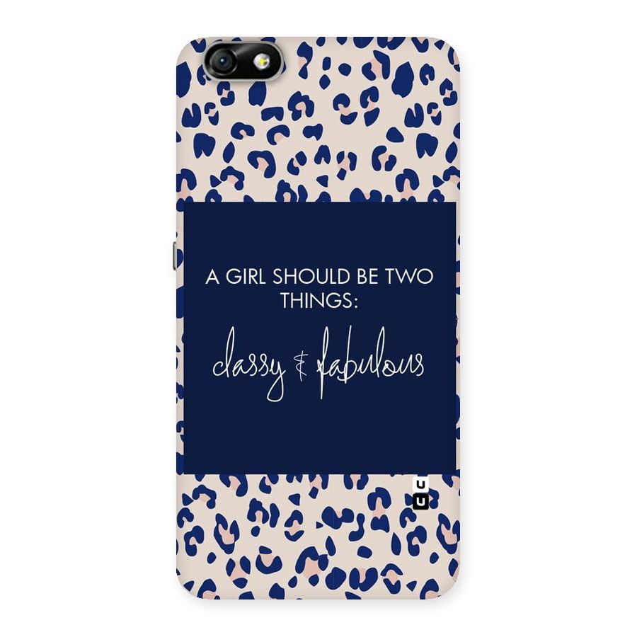 Classy and Fabulous Back Case for Honor 4X