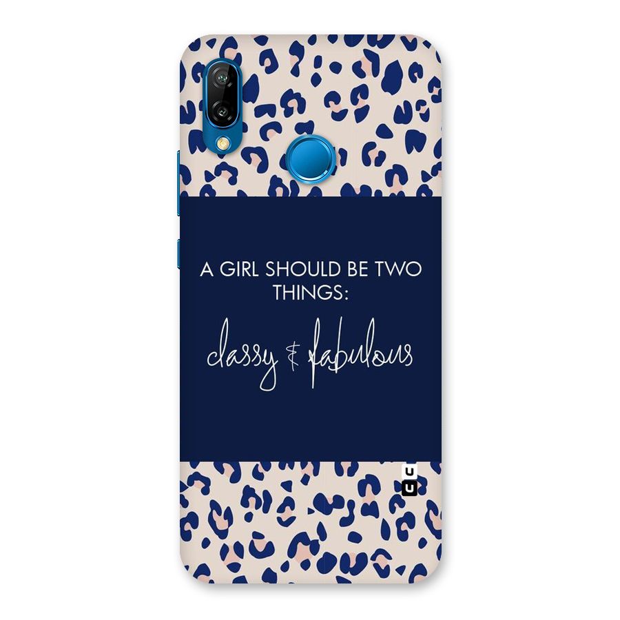 Classy and Fabulous Back Case for Huawei P20 Lite