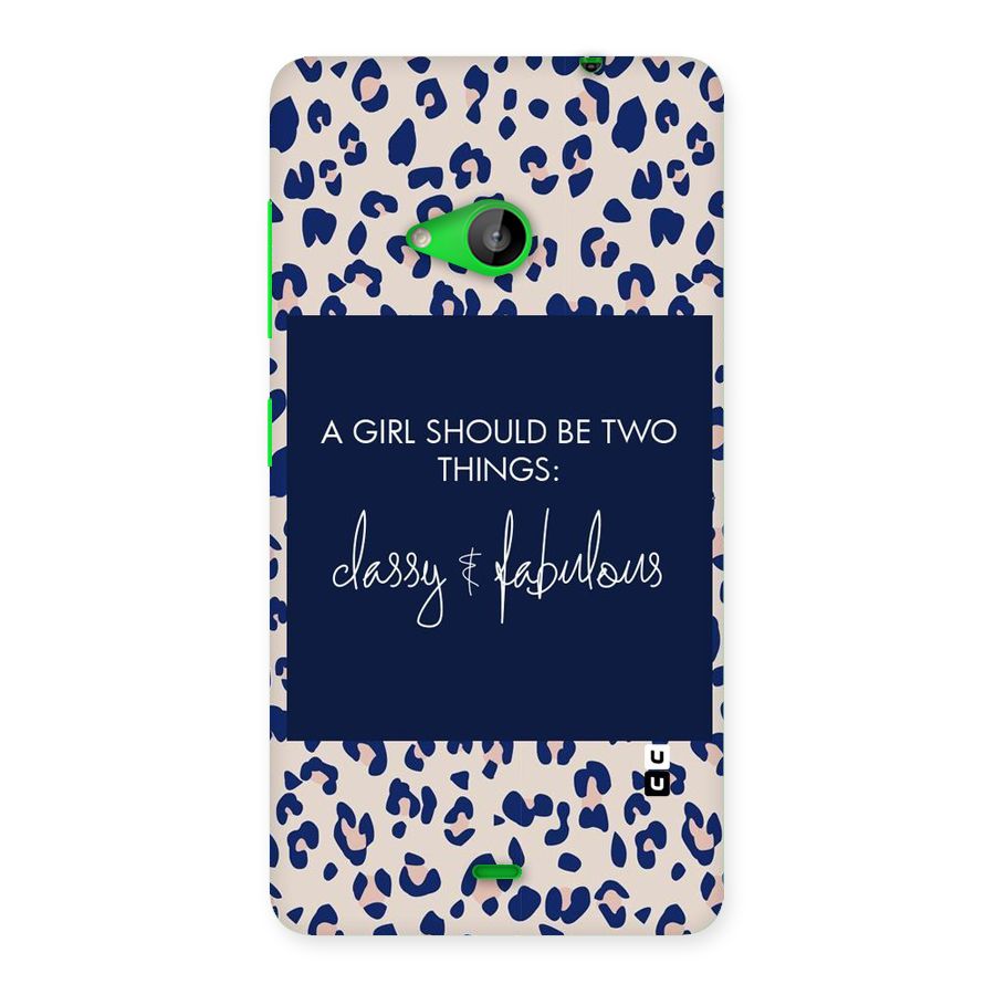Classy and Fabulous Back Case for Lumia 535