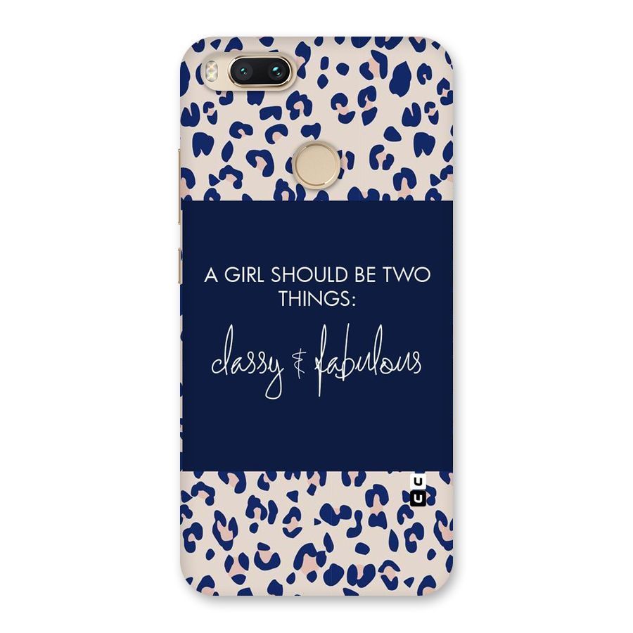 Classy and Fabulous Back Case for Mi A1