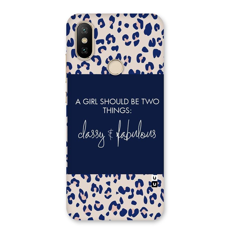 Classy and Fabulous Back Case for Mi A2