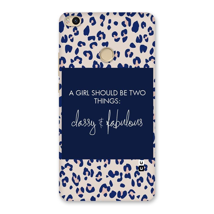 Classy and Fabulous Back Case for Mi Max 2