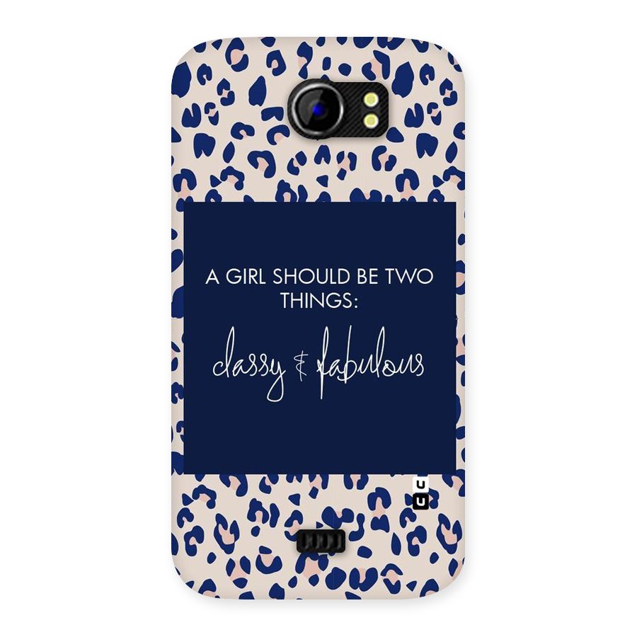 Classy and Fabulous Back Case for Micromax Canvas 2 A110