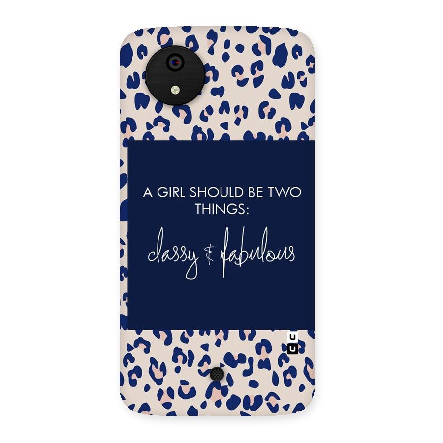 Classy and Fabulous Back Case for Micromax Canvas A1