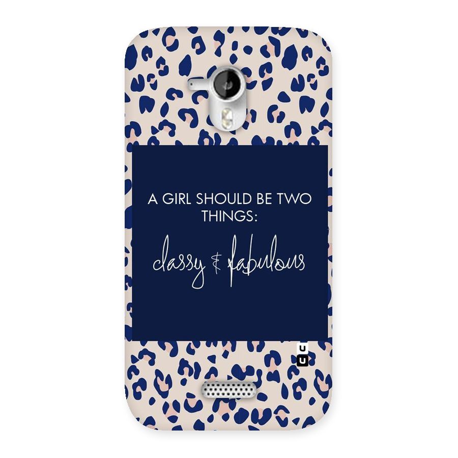Classy and Fabulous Back Case for Micromax Canvas HD A116