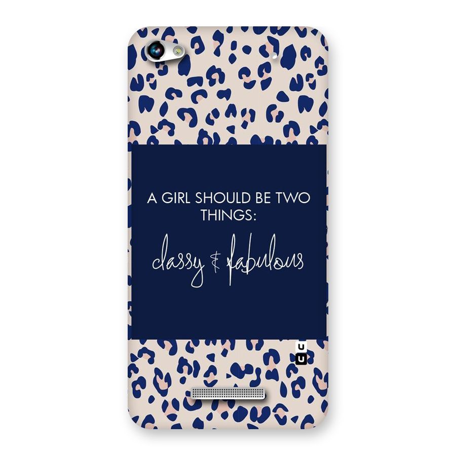 Classy and Fabulous Back Case for Micromax Hue 2