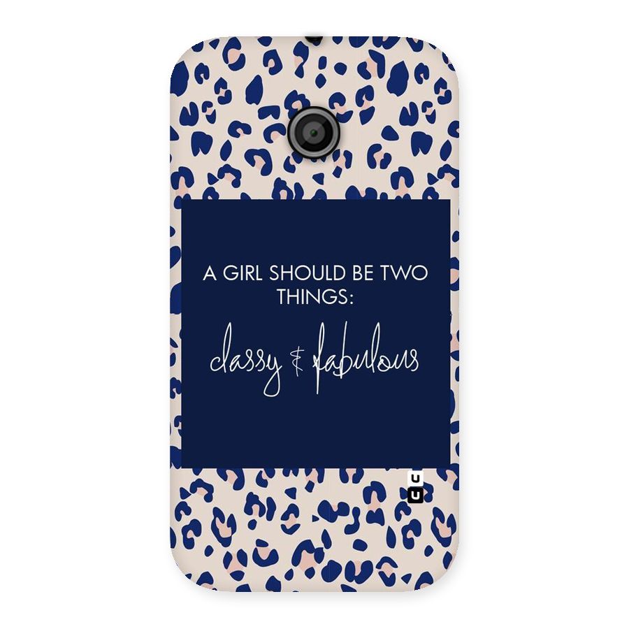 Classy and Fabulous Back Case for Moto E