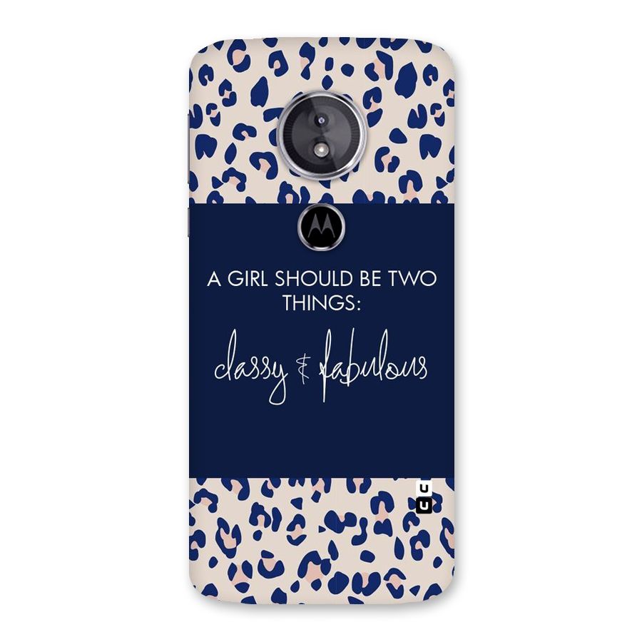 Classy and Fabulous Back Case for Moto E5