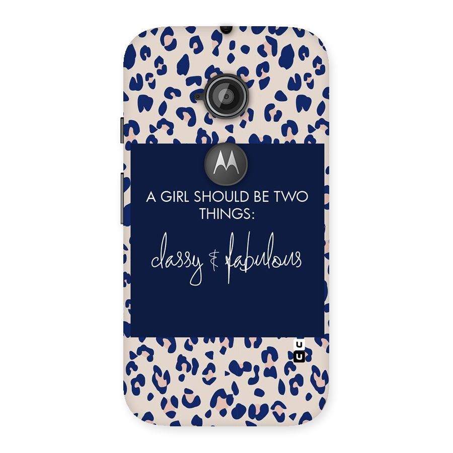 Classy and Fabulous Back Case for Moto E 2nd Gen