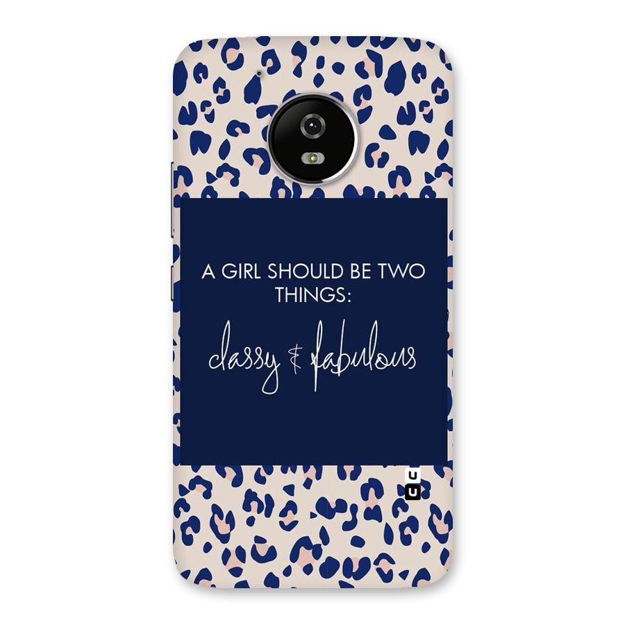 Classy and Fabulous Back Case for Moto G5