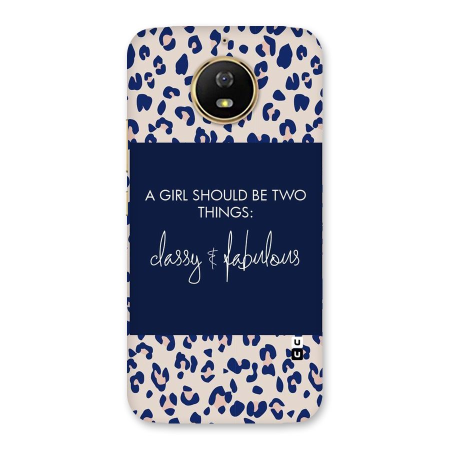 Classy and Fabulous Back Case for Moto G5s