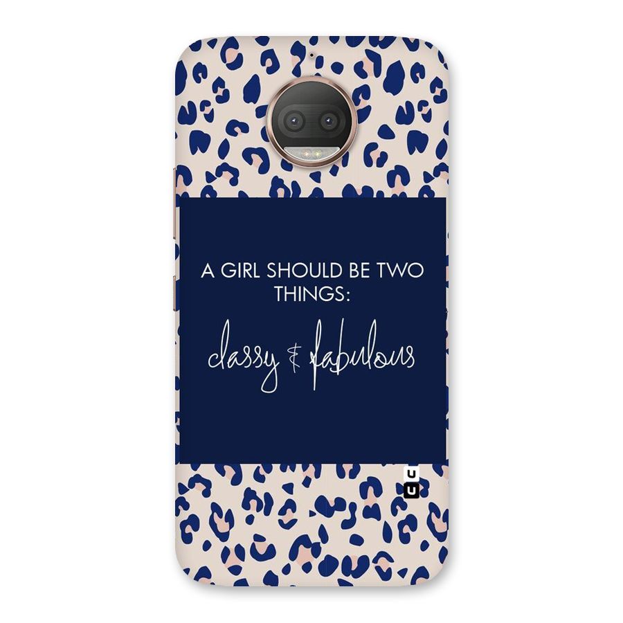 Classy and Fabulous Back Case for Moto G5s Plus