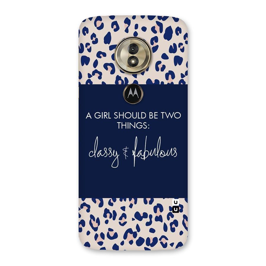 Classy and Fabulous Back Case for Moto G6 Play