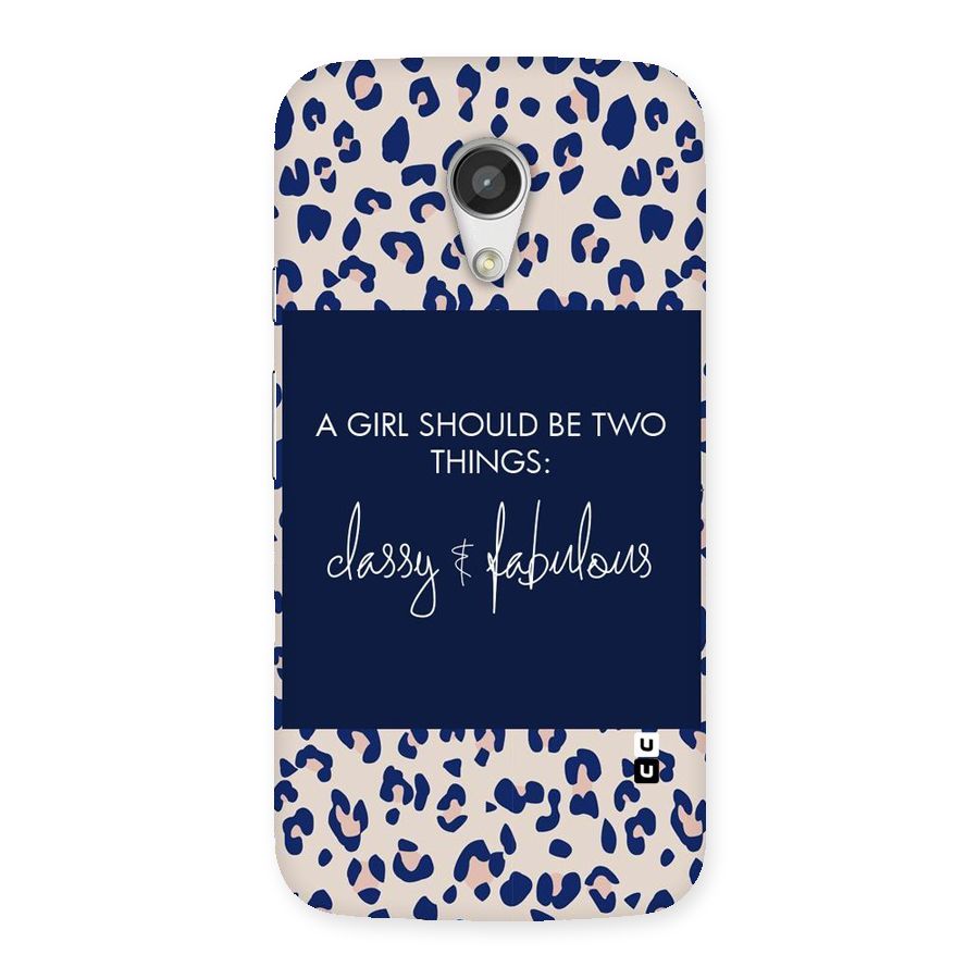 Classy and Fabulous Back Case for Moto G 2nd Gen