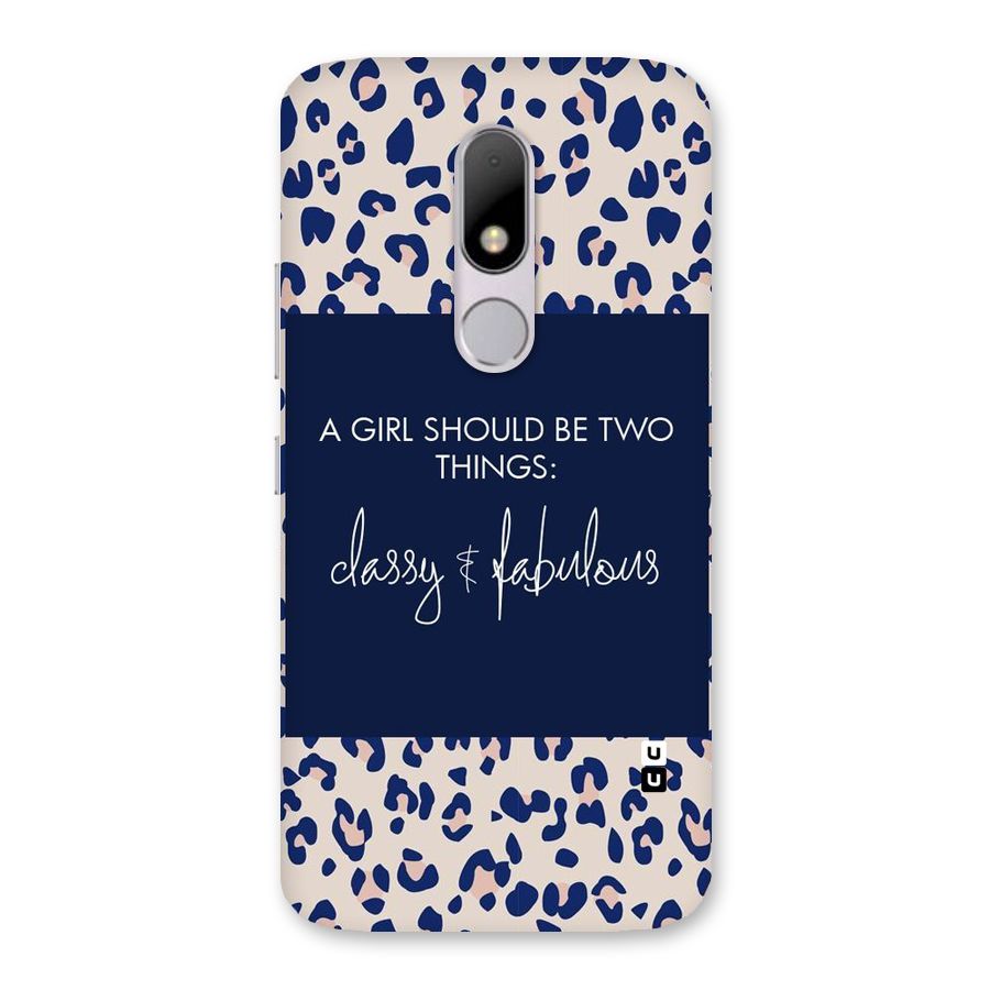 Classy and Fabulous Back Case for Moto M