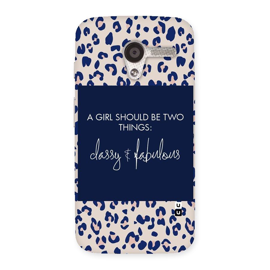 Classy and Fabulous Back Case for Moto X