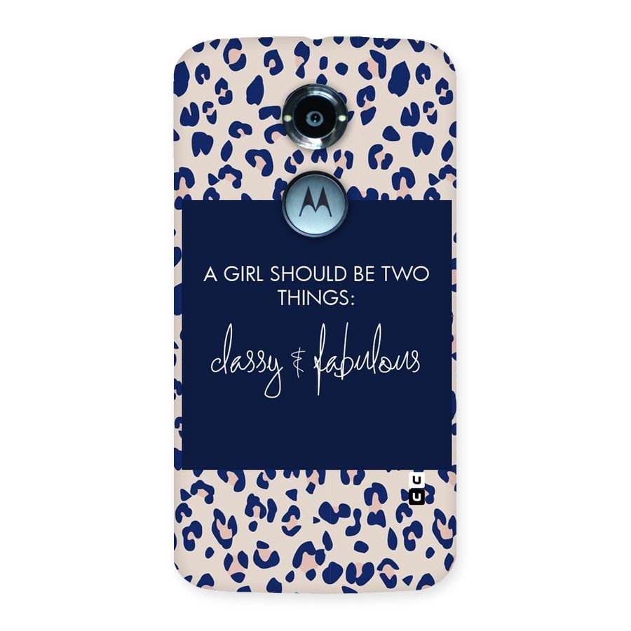 Classy and Fabulous Back Case for Moto X 2nd Gen