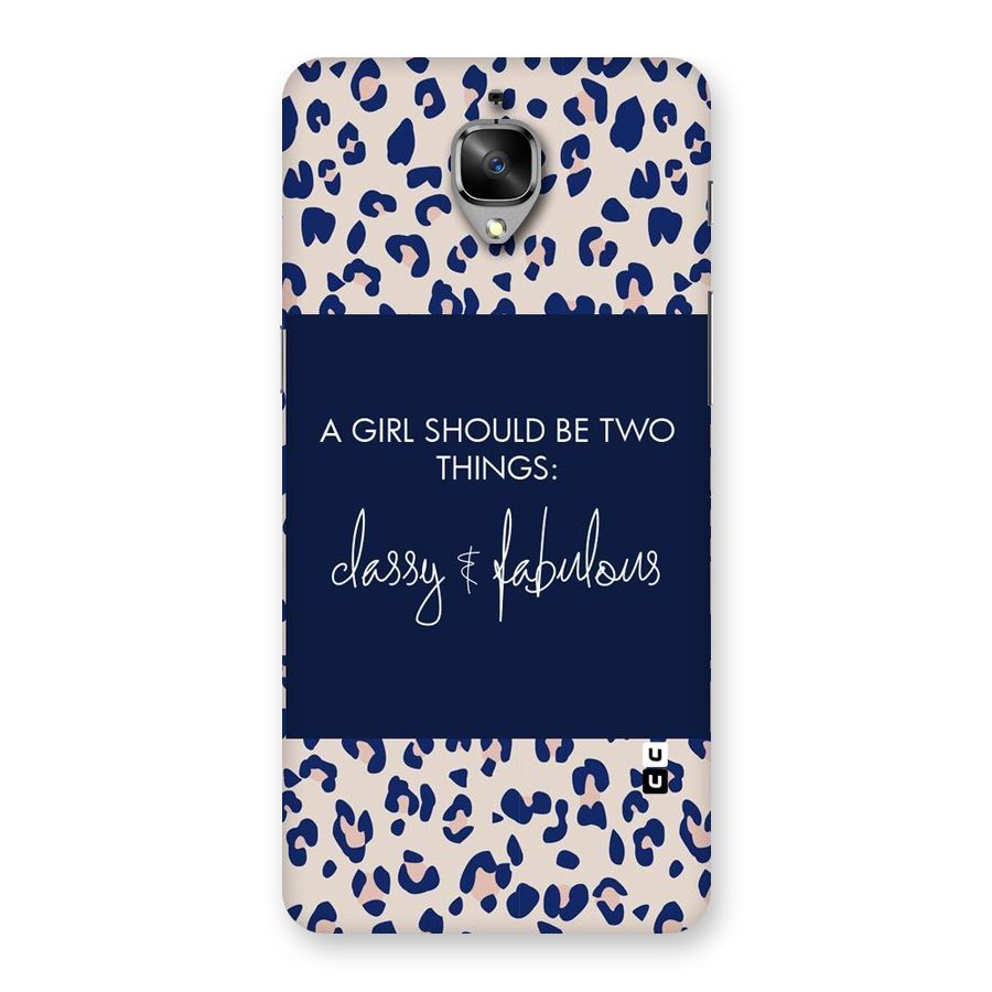 Classy and Fabulous Back Case for OnePlus 3