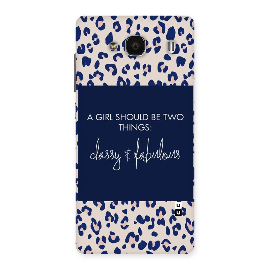 Classy and Fabulous Back Case for Redmi 2s