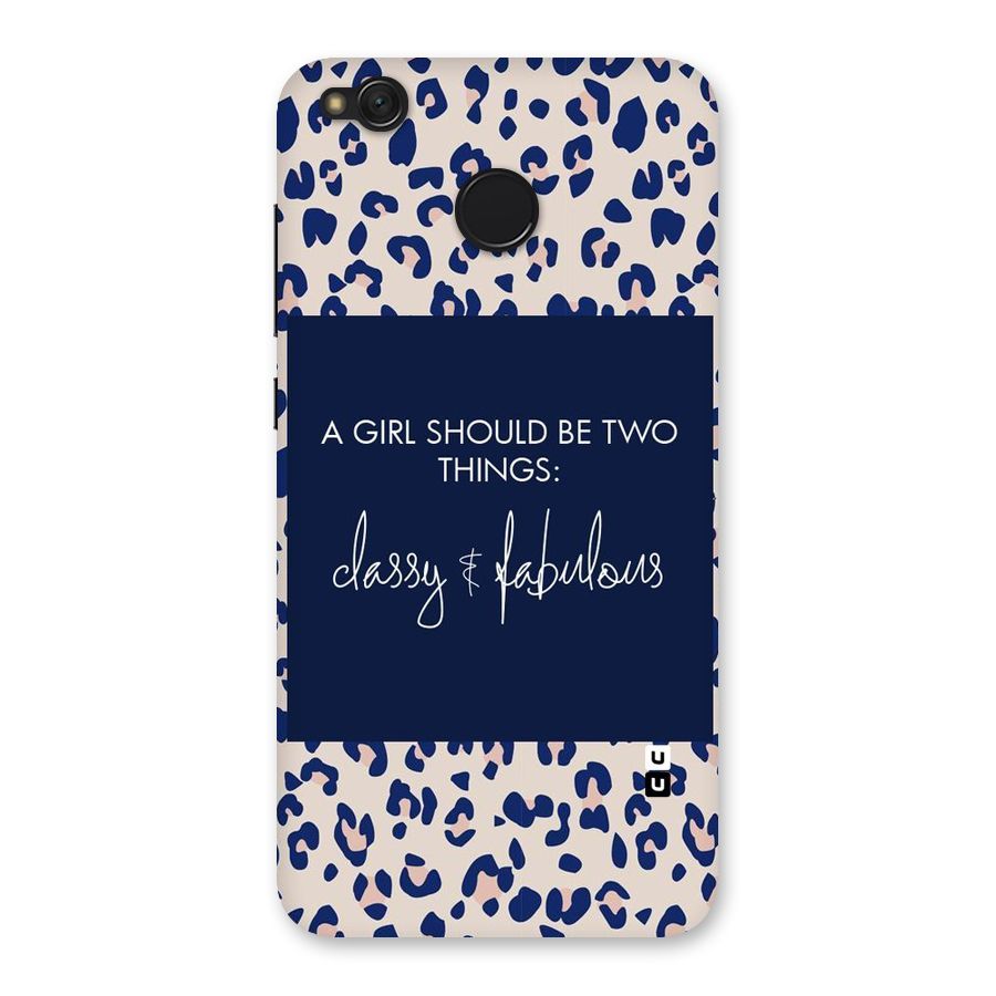 Classy and Fabulous Back Case for Redmi 4