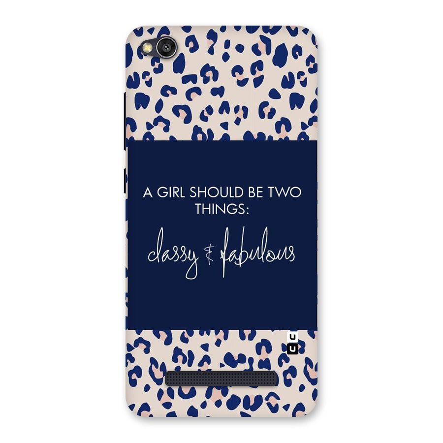 Classy and Fabulous Back Case for Redmi 4A
