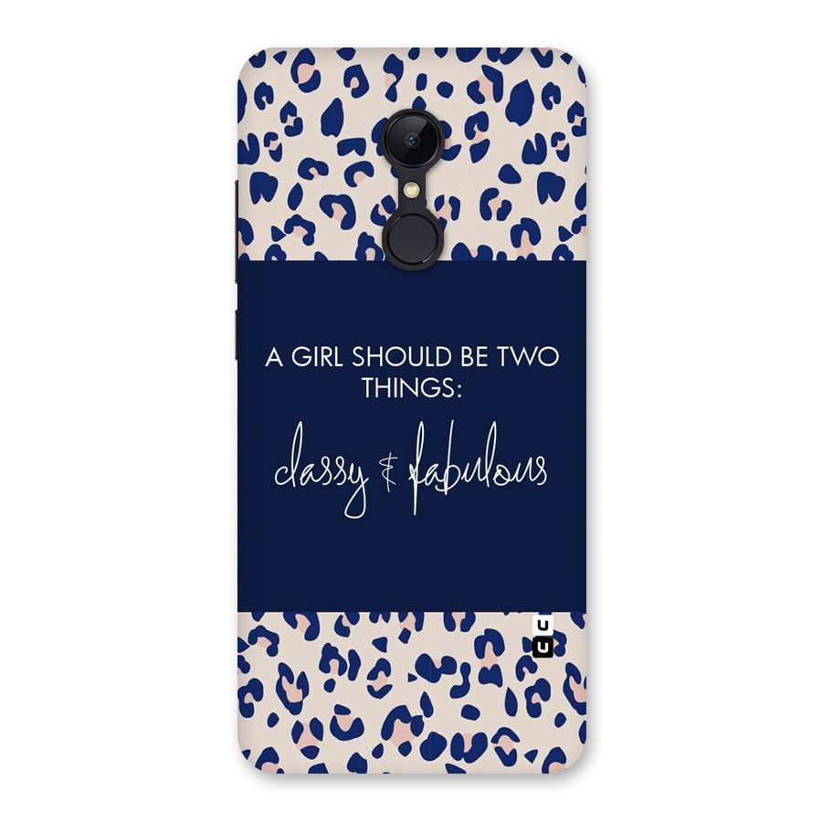 Classy and Fabulous Back Case for Redmi 5
