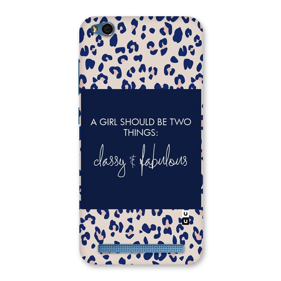 Classy and Fabulous Back Case for Redmi 5A