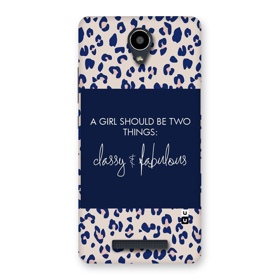 Classy and Fabulous Back Case for Redmi Note 2