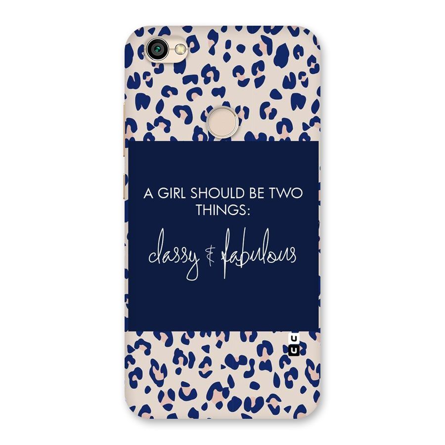 Classy and Fabulous Back Case for Redmi Y1 2017