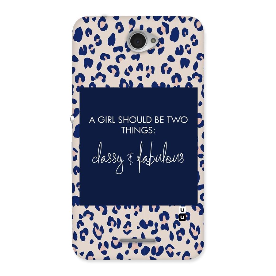 Classy and Fabulous Back Case for Sony Xperia E4