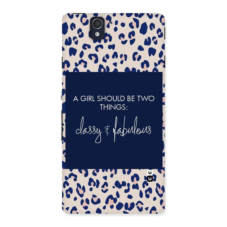 Classy and Fabulous Back Case for Sony Xperia Z