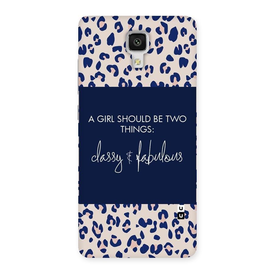 Classy and Fabulous Back Case for Xiaomi Mi 4