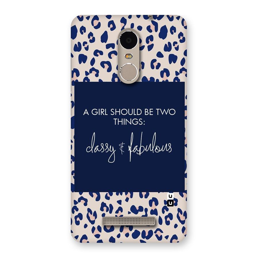 Classy and Fabulous Back Case for Xiaomi Redmi Note 3