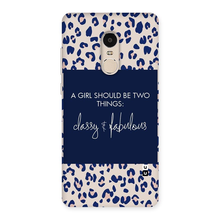 Classy and Fabulous Back Case for Xiaomi Redmi Note 4