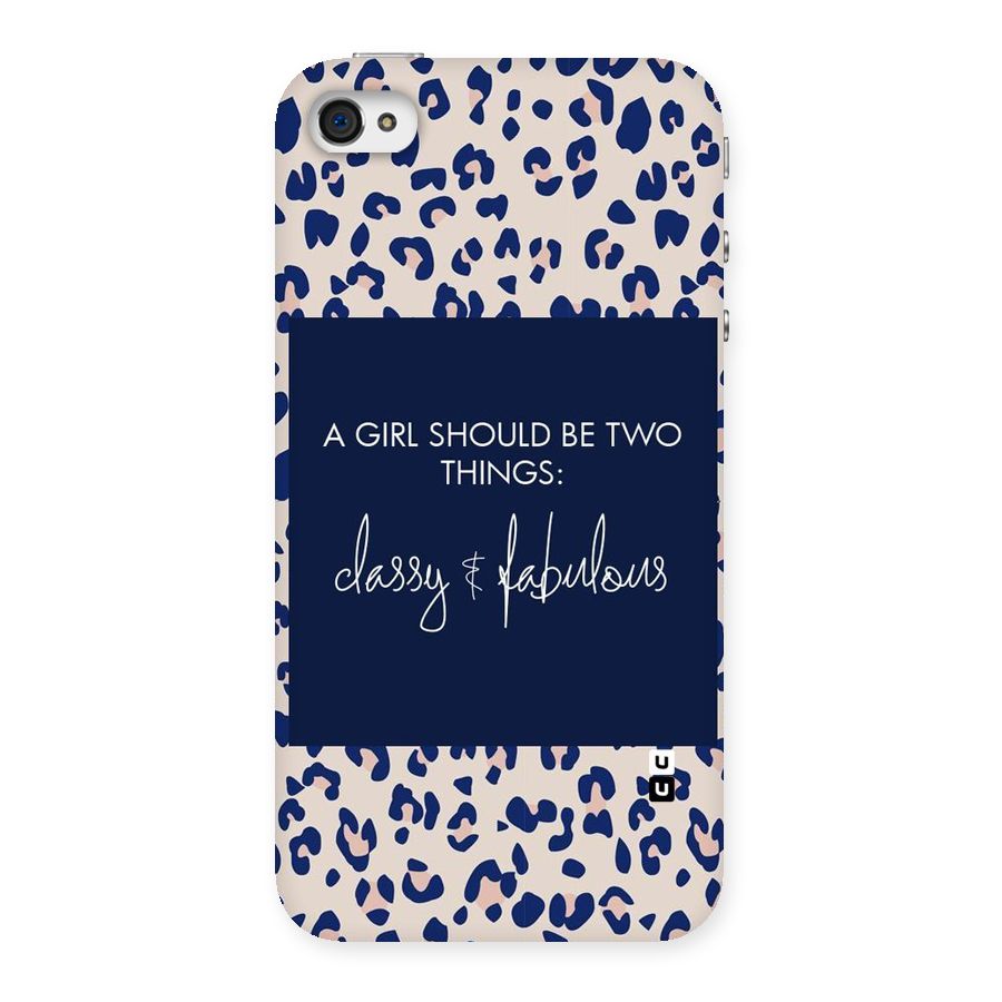 Classy and Fabulous Back Case for iPhone 4 4s