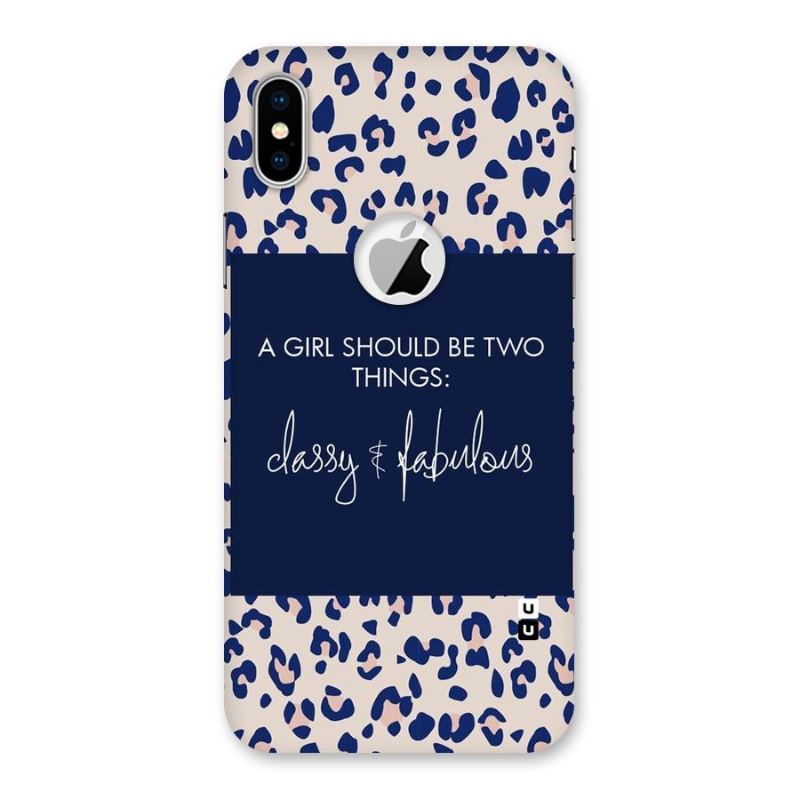 Classy and Fabulous Back Case for iPhone XS Logo Cut