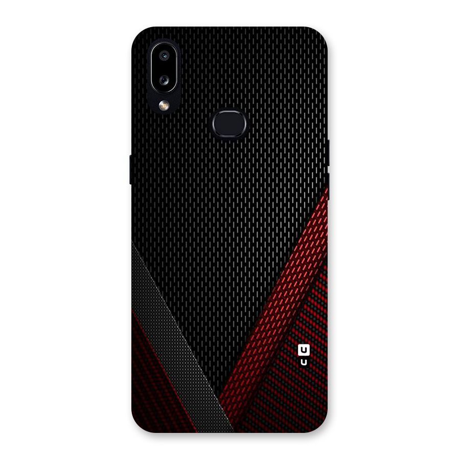 Classy Black Red Design Back Case for Galaxy A10s