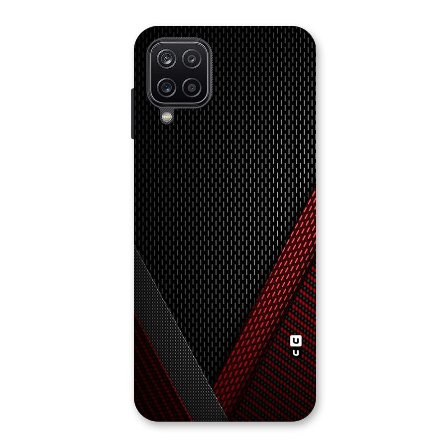 Classy Black Red Design Back Case for Galaxy A12