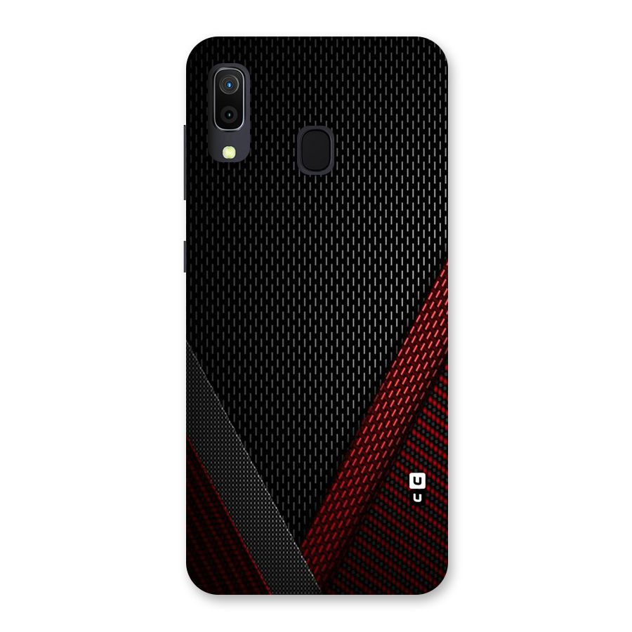 Classy Black Red Design Back Case for Galaxy A30