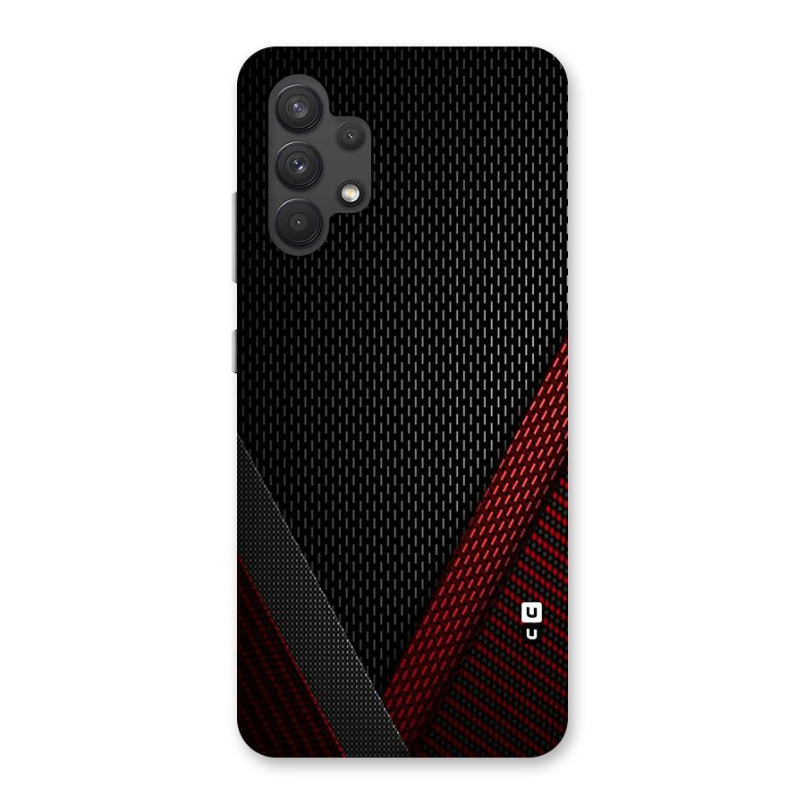 Classy Black Red Design Back Case for Galaxy A32