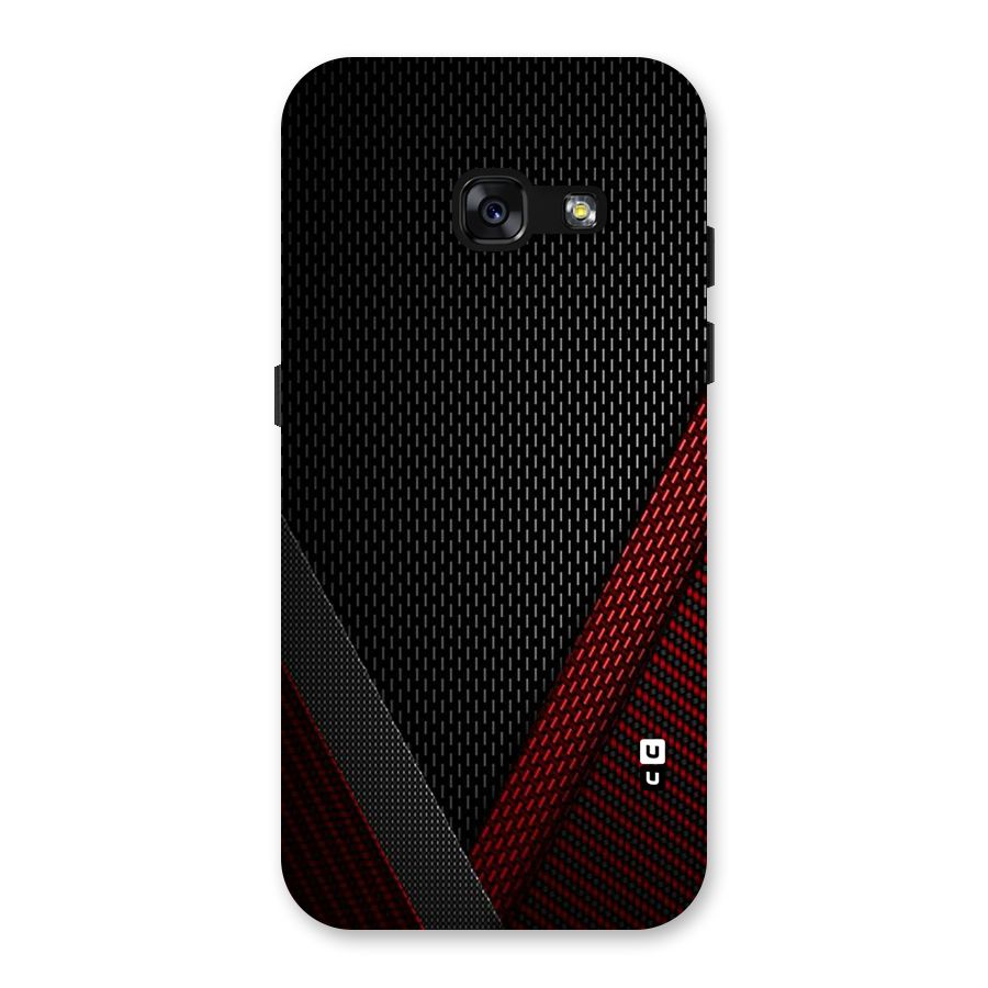 Classy Black Red Design Back Case for Galaxy A3 (2017)
