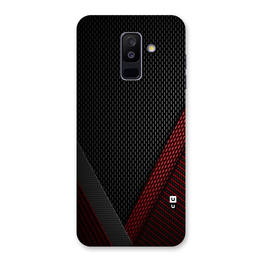 Classy Black Red Design Back Case for Galaxy A6 Plus