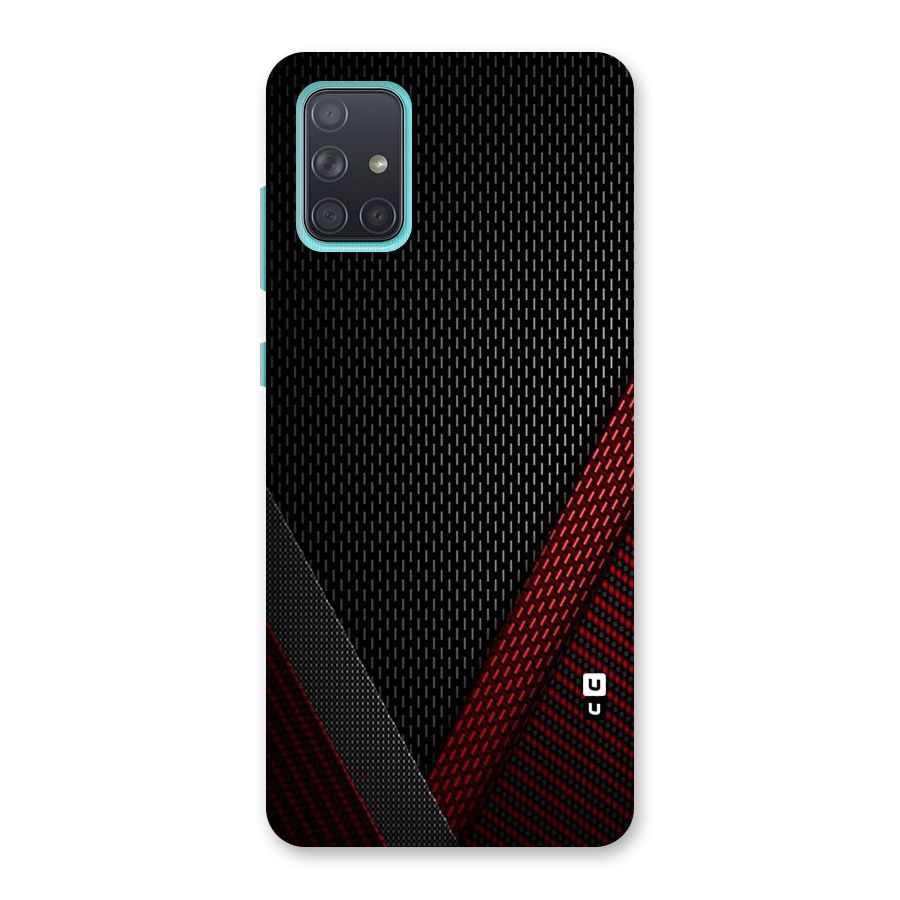 Classy Black Red Design Back Case for Galaxy A71