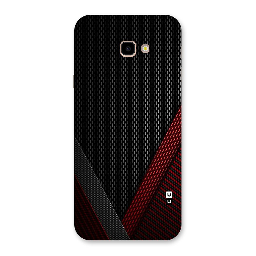 Classy Black Red Design Back Case for Galaxy J4 Plus