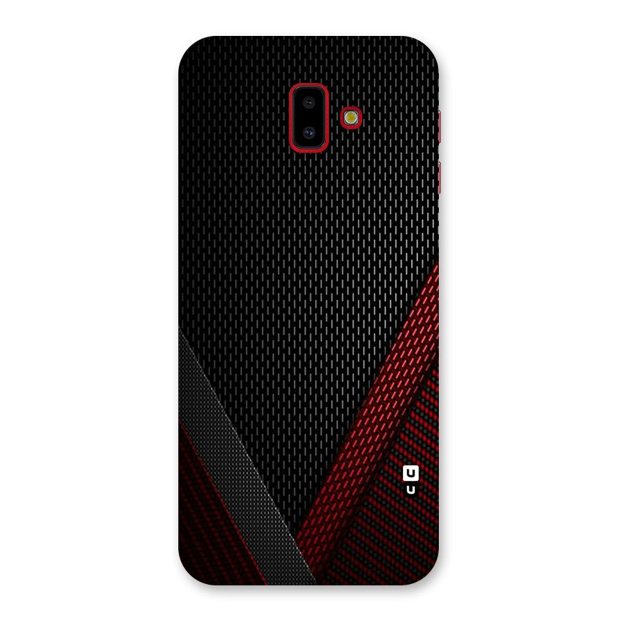 Classy Black Red Design Back Case for Galaxy J6 Plus