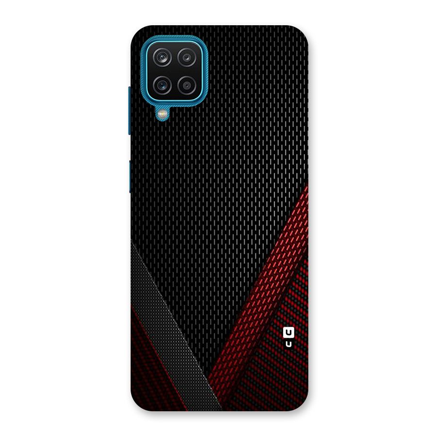 Classy Black Red Design Back Case for Galaxy M12