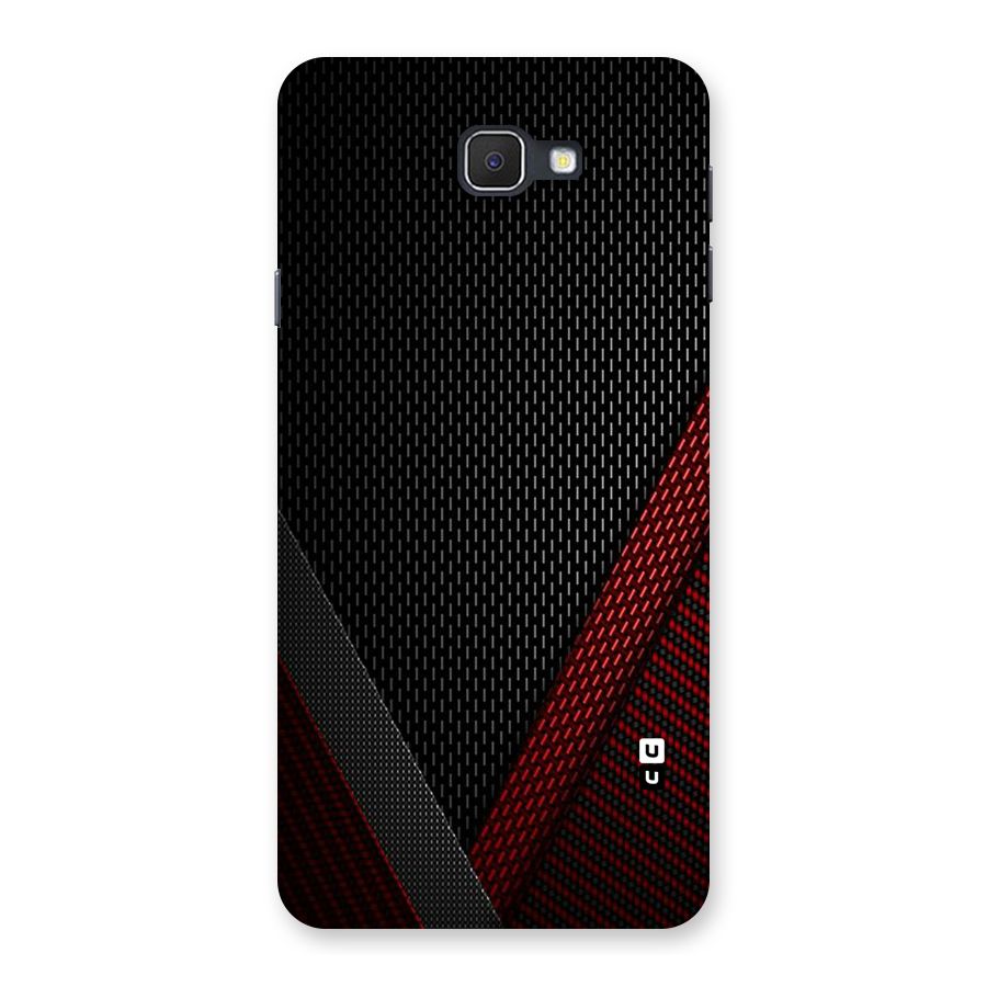 Classy Black Red Design Back Case for Galaxy On7 2016